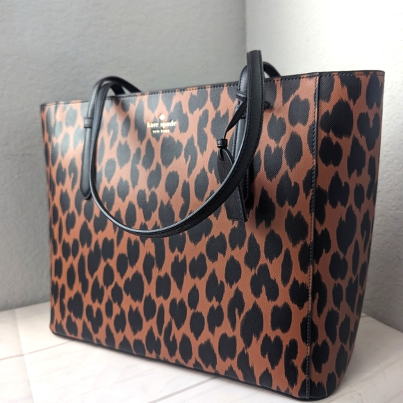 Kate Spade Schuyler Spotted Animal Print Medium Tote - Picture 6 of 7